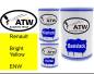 Preview: Renault, Bright Yellow, ENW: 500ml Lackdose + 500ml Klarlack + 250ml Härter - Set, von ATW Autoteile West.